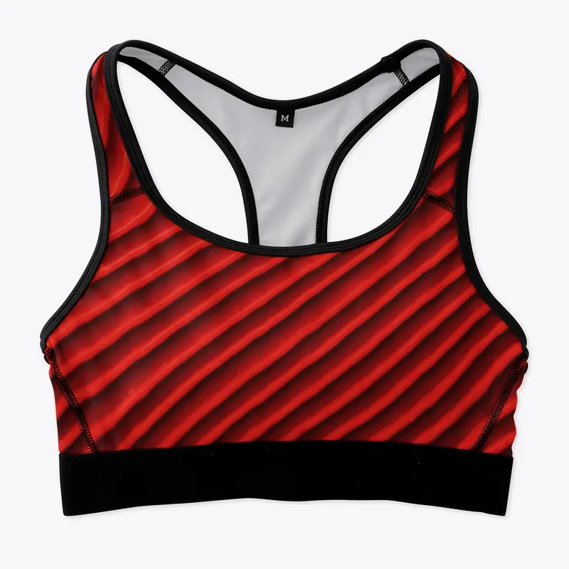 Sports Bra Red Black Lining